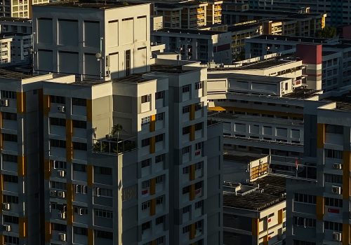 HDB flats in Singapore.